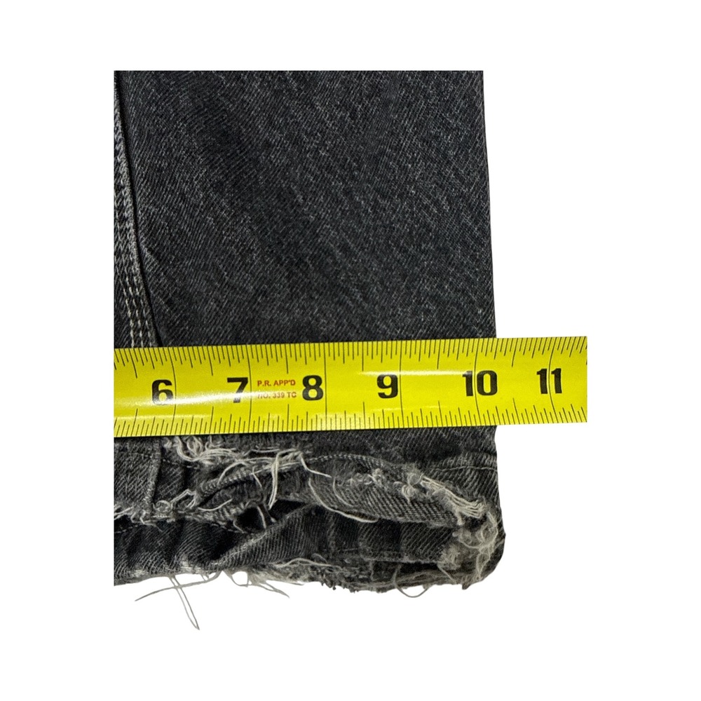 BDG Cargo Jeans Women 26W Black Good Distressed Y2K Grunge Wide Leg Baggy - Picture 7 of 7